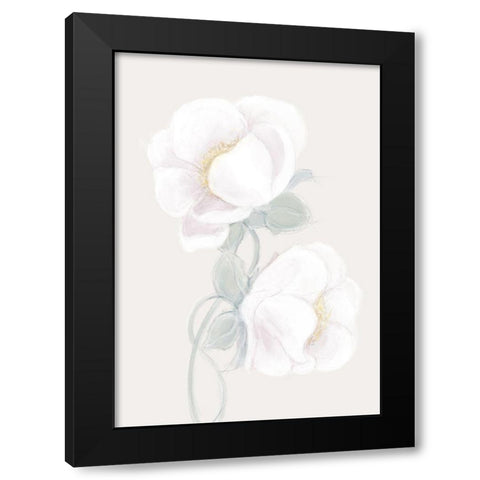 Lush Peony Black Modern Wood Framed Art Print by 1x Studio II
