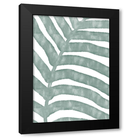 Palm Stripes Black Modern Wood Framed Art Print by 1x Studio II