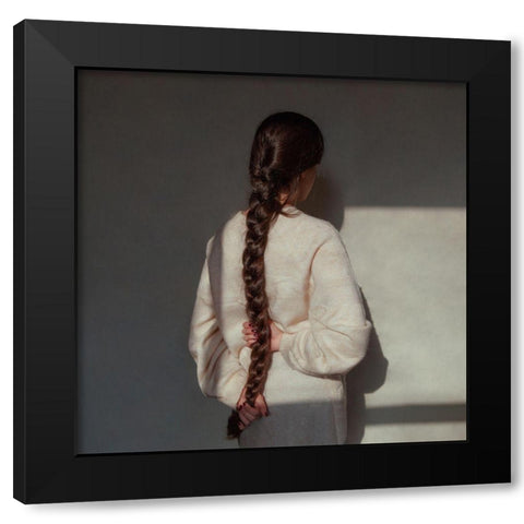 Long Hair Black Modern Wood Framed Art Print with Double Matting by Yousefi, Morteza