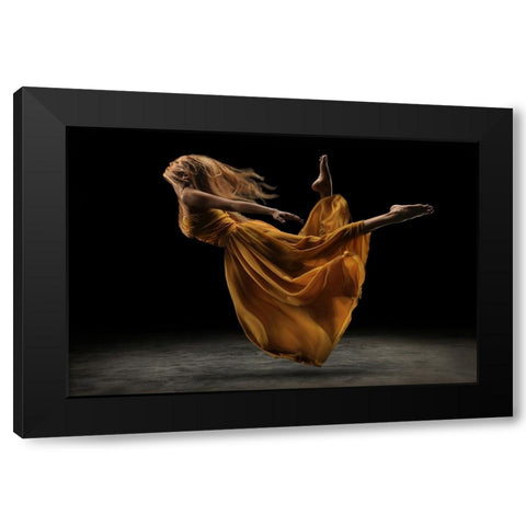 Flying Free Black Modern Wood Framed Art Print with Double Matting by Kisworo, Sebastian