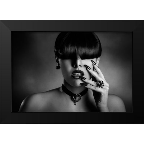 Luxury Black Modern Wood Framed Art Print by Tambe, Peppe