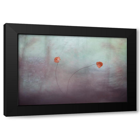 Little Mushrooms Black Modern Wood Framed Art Print with Double Matting by Gapur Dayak, Abdul
