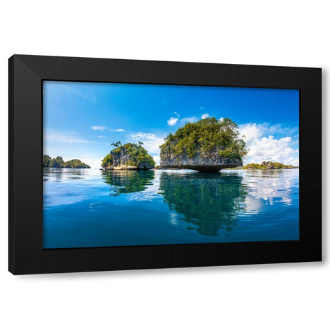 Raja Ampat Islands Black Modern Wood Framed Art Print with Double Matting by Gabriel, Barathieu