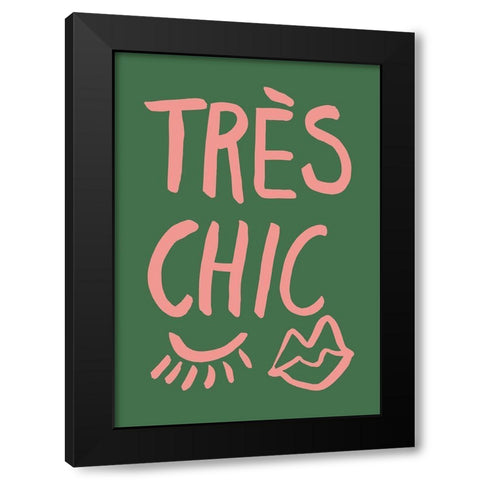 TrAus Chic Green Black Modern Wood Framed Art Print with Double Matting by 1x Studio