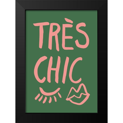 TrAus Chic Green Black Modern Wood Framed Art Print by 1x Studio