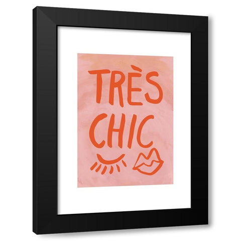 Traus Chic Pink Frame Black Modern Wood Framed Art Print with Double Matting by 1x Studio
