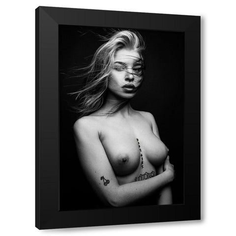 Sensusal Beauty [Sara P] Black Modern Wood Framed Art Print by Krystynek MQEP, Martin