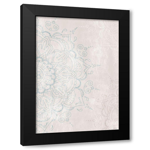 Mandala Close Black Modern Wood Framed Art Print with Double Matting by 1x Studio II