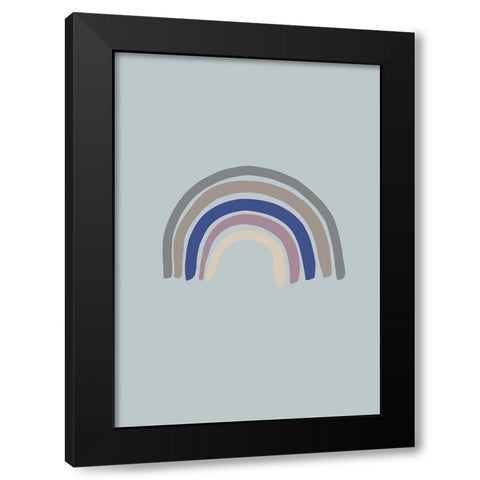 Rainbow Blue Black Modern Wood Framed Art Print by 1x Studio