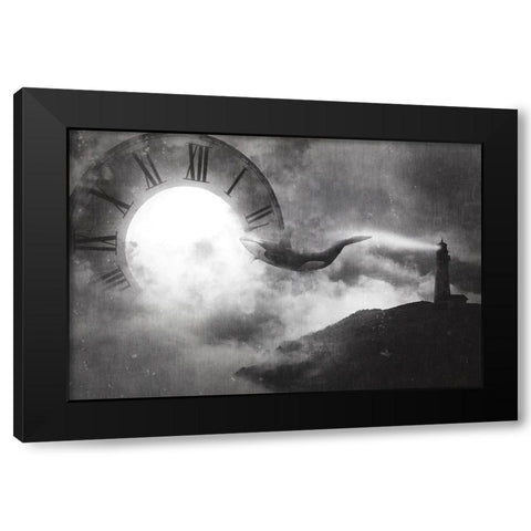 Time Zone Black Modern Wood Framed Art Print with Double Matting by Rasool Fahmani, Mohammad