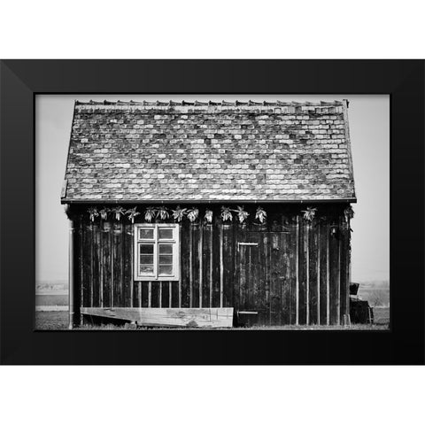 Old Shed Black Modern Wood Framed Art Print by Ebert, Steffen