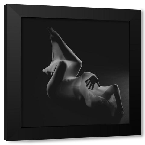 The Net Black Modern Wood Framed Art Print with Double Matting by Yang, James