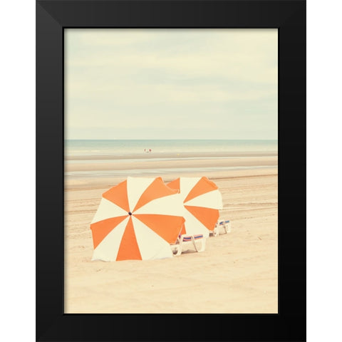 Umbrella Black Modern Wood Framed Art Print by Della Latta, Massimo