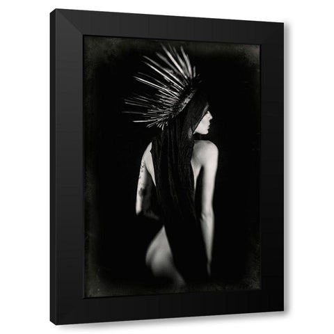 Agora - Homage To Hypatia Black Modern Wood Framed Art Print with Double Matting by Bousca, Bogdan