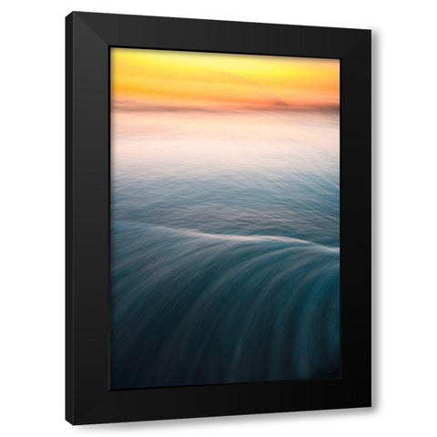 Dance In The Sea Black Modern Wood Framed Art Print by Luo, Jana