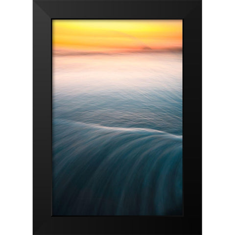 Dance In The Sea Black Modern Wood Framed Art Print by Luo, Jana