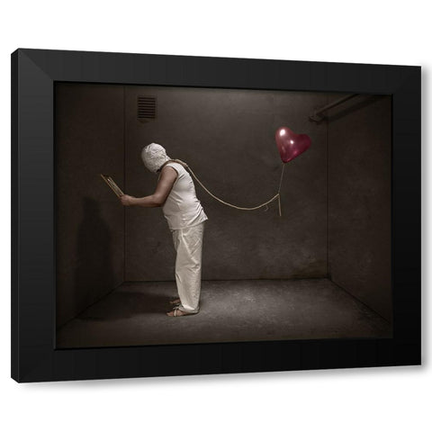 My Only One Black Modern Wood Framed Art Print with Double Matting by Damsten, Petri