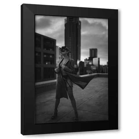 Gotham Black Modern Wood Framed Art Print with Double Matting by Ishibashi, Jun
