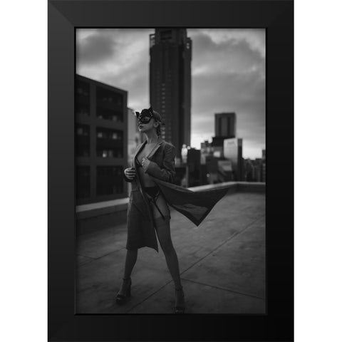Gotham Black Modern Wood Framed Art Print by Ishibashi, Jun