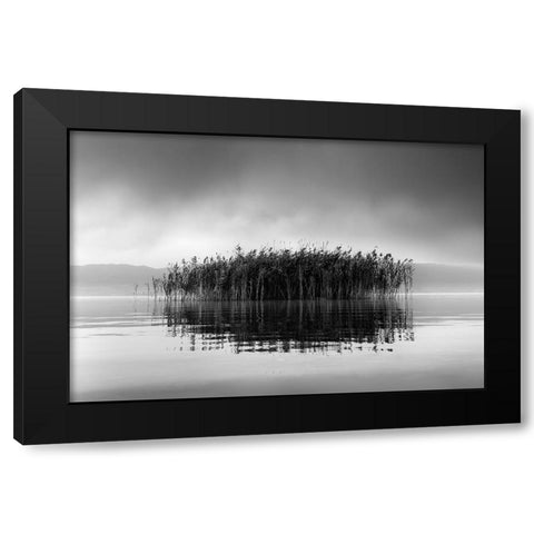 Lake Volvi Vii Black Modern Wood Framed Art Print with Double Matting by Digalakis, George