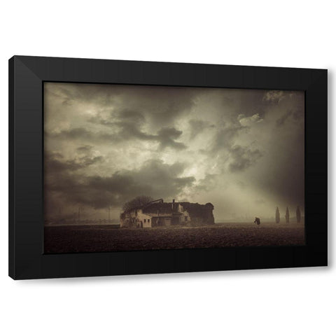 Remember Black Modern Wood Framed Art Print with Double Matting by Fraccaroli, Andrea