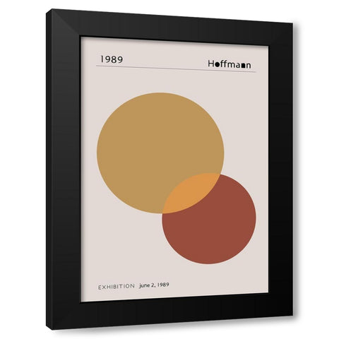 1989 Hoffman Black Modern Wood Framed Art Print with Double Matting by 1x Studio II
