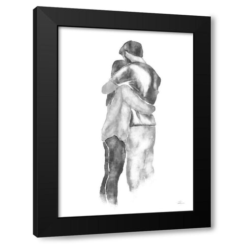 Embrace Black Modern Wood Framed Art Print by 1x Studio II