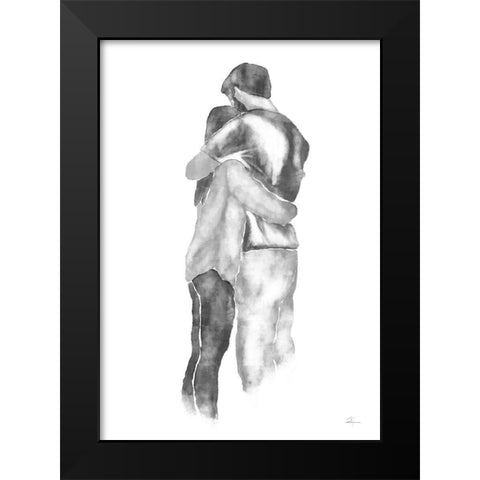 Embrace Black Modern Wood Framed Art Print by 1x Studio II