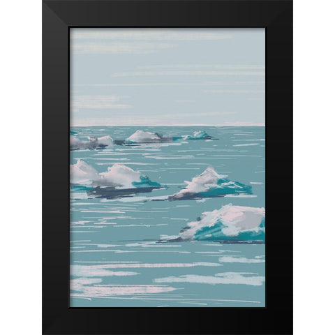 Seascape Black Modern Wood Framed Art Print by 1x Studio II