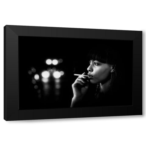 A Night In The Life Black Modern Wood Framed Art Print with Double Matting by Punyet Miro, Carles