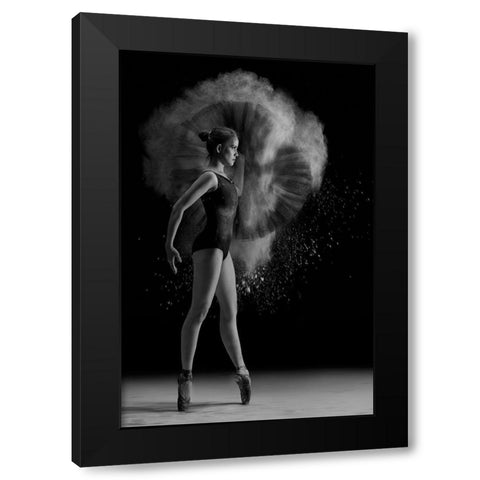 Captain Ballerina Black Modern Wood Framed Art Print with Double Matting by Kisworo, Sebastian