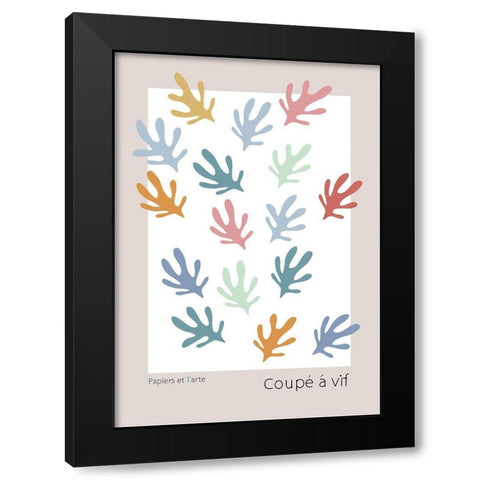 Summer Cut Out Black Modern Wood Framed Art Print with Double Matting by 1x Studio II