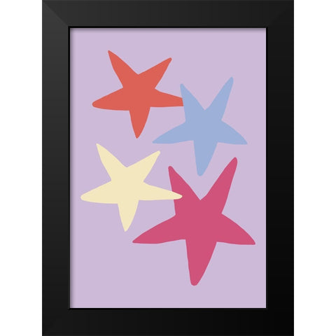 Four Stars 01 Black Modern Wood Framed Art Print by 1x Studio