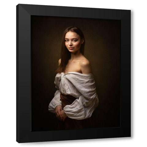 Yaroslava Black Modern Wood Framed Art Print with Double Matting by Rise, Zachar