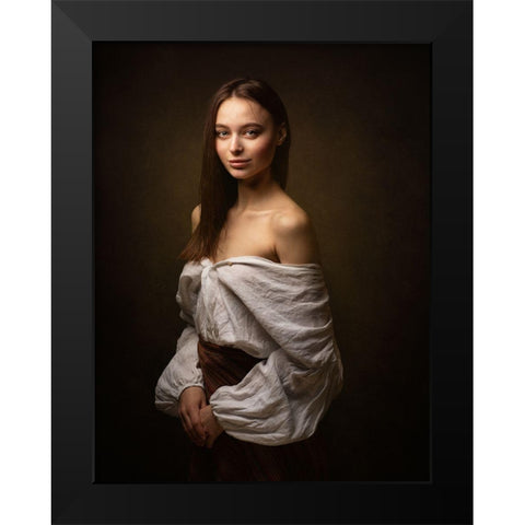 Yaroslava Black Modern Wood Framed Art Print by Rise, Zachar