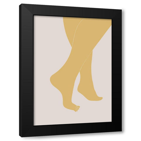 Tip Toe Black Modern Wood Framed Art Print with Double Matting by 1x Studio II