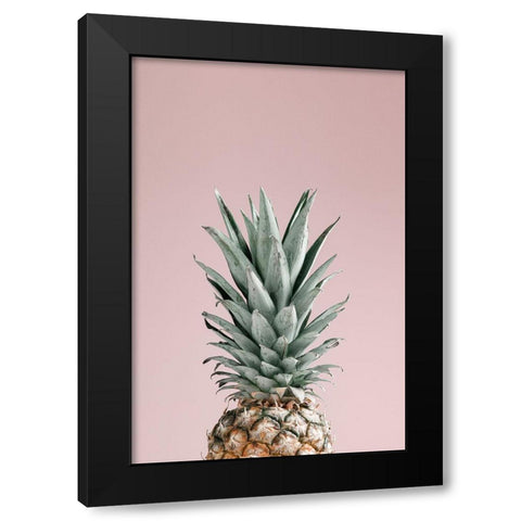 Pineapple Pink 01 Black Modern Wood Framed Art Print with Double Matting by 1x Studio III