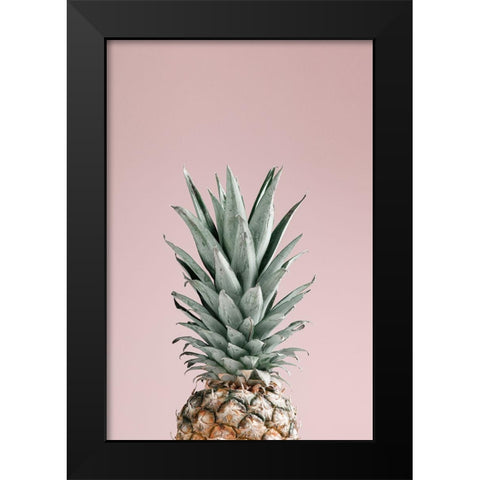 Pineapple Pink 01 Black Modern Wood Framed Art Print by 1x Studio III