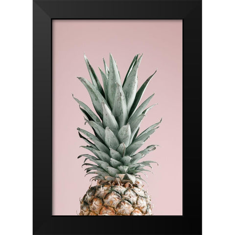 Pineapple Pink 02 Black Modern Wood Framed Art Print by 1x Studio III