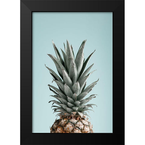 Pineapple Blue 03 Black Modern Wood Framed Art Print by 1x Studio III