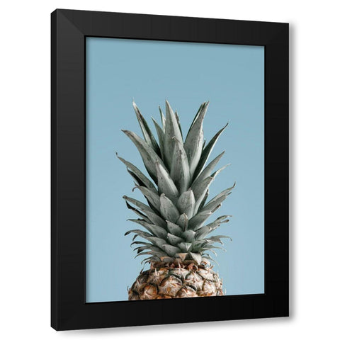 Pineapple Blue 04 Black Modern Wood Framed Art Print with Double Matting by 1x Studio III