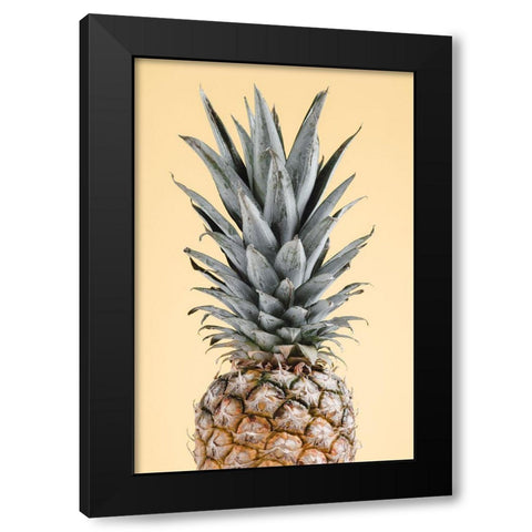 Pineapple Yellow 02 Black Modern Wood Framed Art Print with Double Matting by 1x Studio III