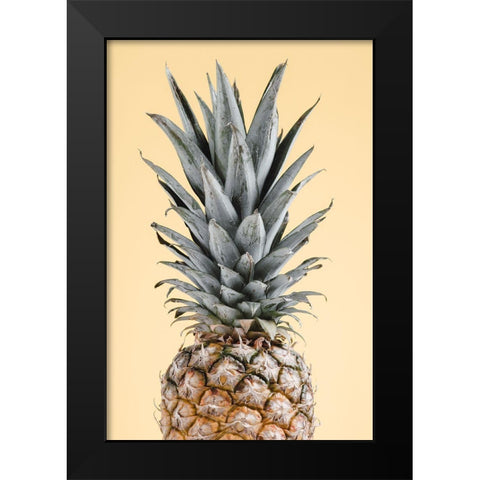Pineapple Yellow 02 Black Modern Wood Framed Art Print by 1x Studio III