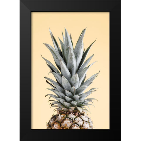 Pineapple Yellow 04 Black Modern Wood Framed Art Print by 1x Studio III