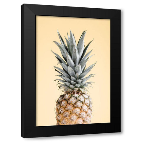 Pineapple Yellow 05 Black Modern Wood Framed Art Print with Double Matting by 1x Studio III