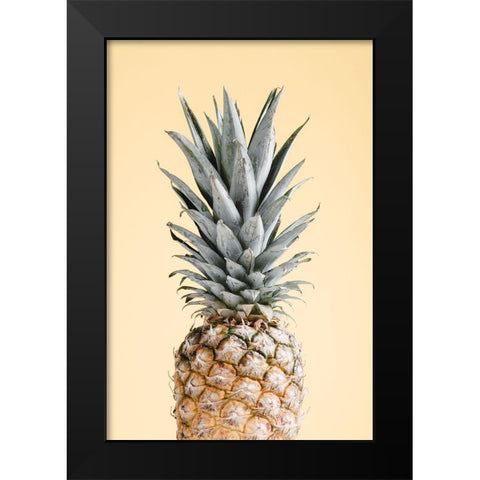 Pineapple Yellow 05 Black Modern Wood Framed Art Print by 1x Studio III