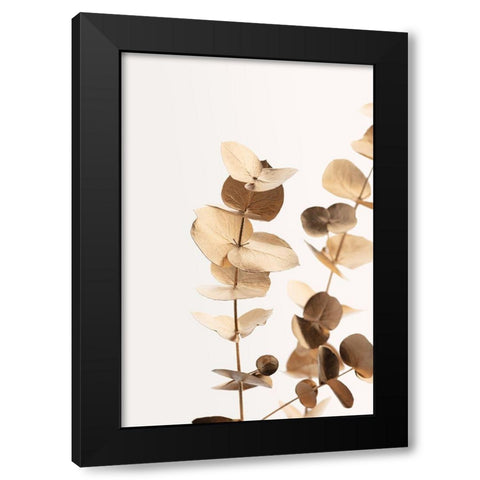 Eucalyptus Gold No 01 Black Modern Wood Framed Art Print by 1x Studio III