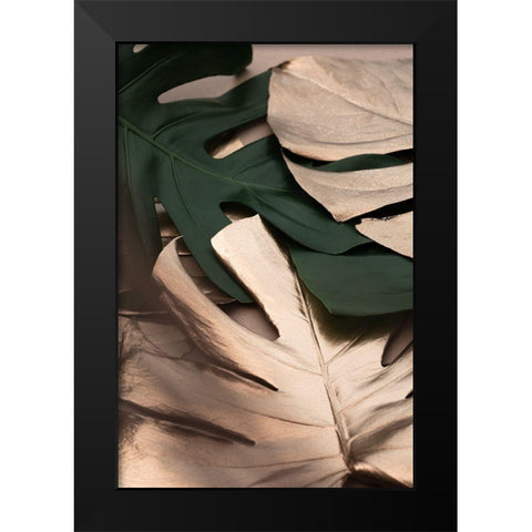 Monstera Mix 01 Black Modern Wood Framed Art Print by 1x Studio III