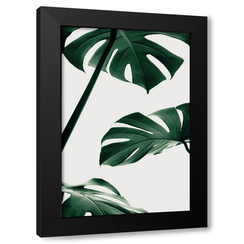Monstera Natural 13 Black Modern Wood Framed Art Print by 1x Studio III