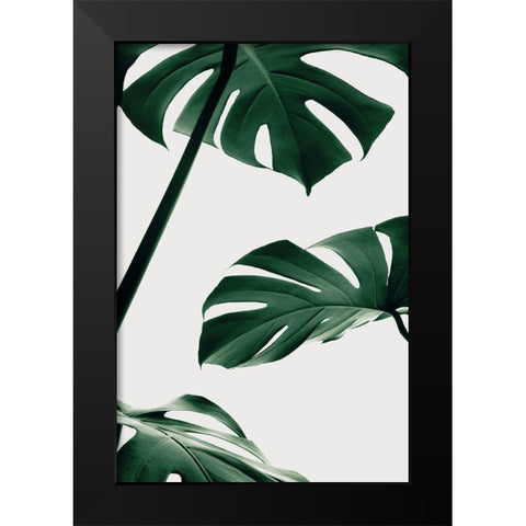 Monstera Natural 13 Black Modern Wood Framed Art Print by 1x Studio III